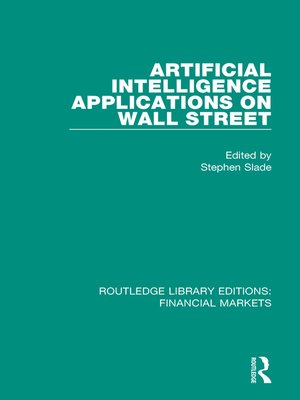 cover image of Artificial Intelligence Applications on Wall Street
